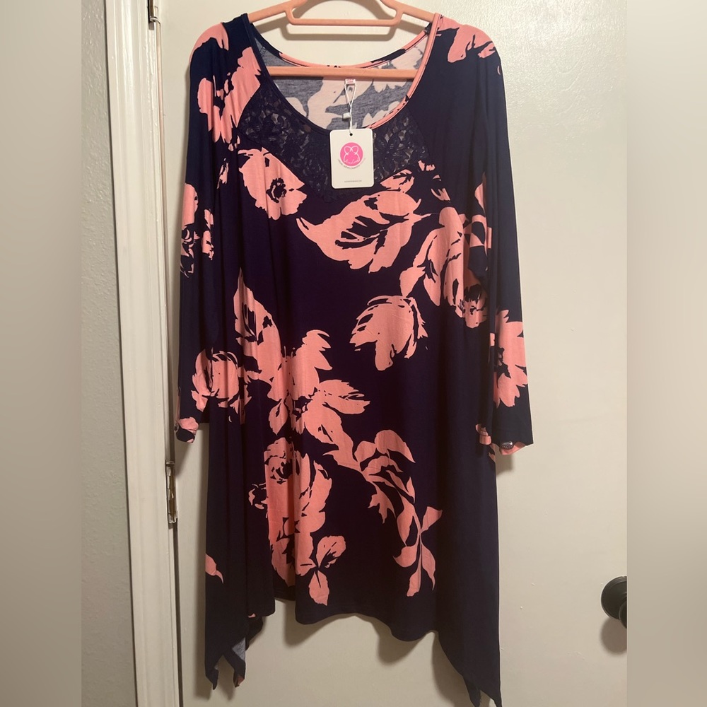 Pink and Navy Tunic